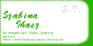 szabina ihasz business card