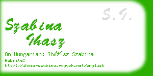 szabina ihasz business card